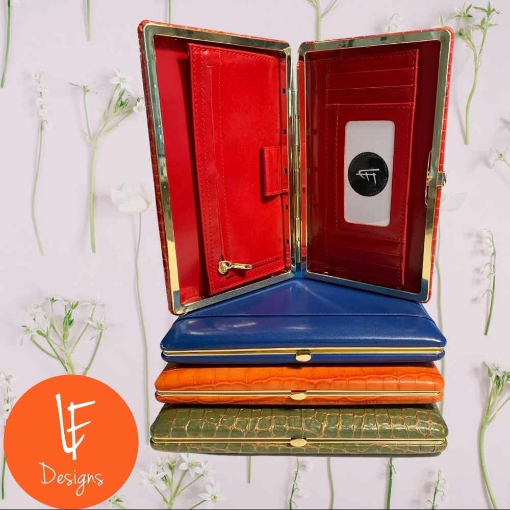 Leather wallets - embossed leather.